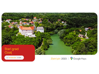 Stari grad Ozalj osvojio Zlatni pin – nagradu u kategoriji „Dvorci i palače” dodijeljenu od tvrtke Google, 12. rujna 2023.