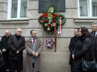 Svečanost obilježavanja atentata na hrvatskog povjesničara, albanologa Milana pl. Šufflaya, Zagreb, 17. veljače 2016.