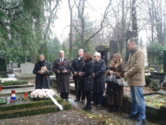 Obilježavanje 65. godišnjice smrti prvog Velikog meštra Družbe E. Laszowskog na Mirogoju, 29. studenog 2014.